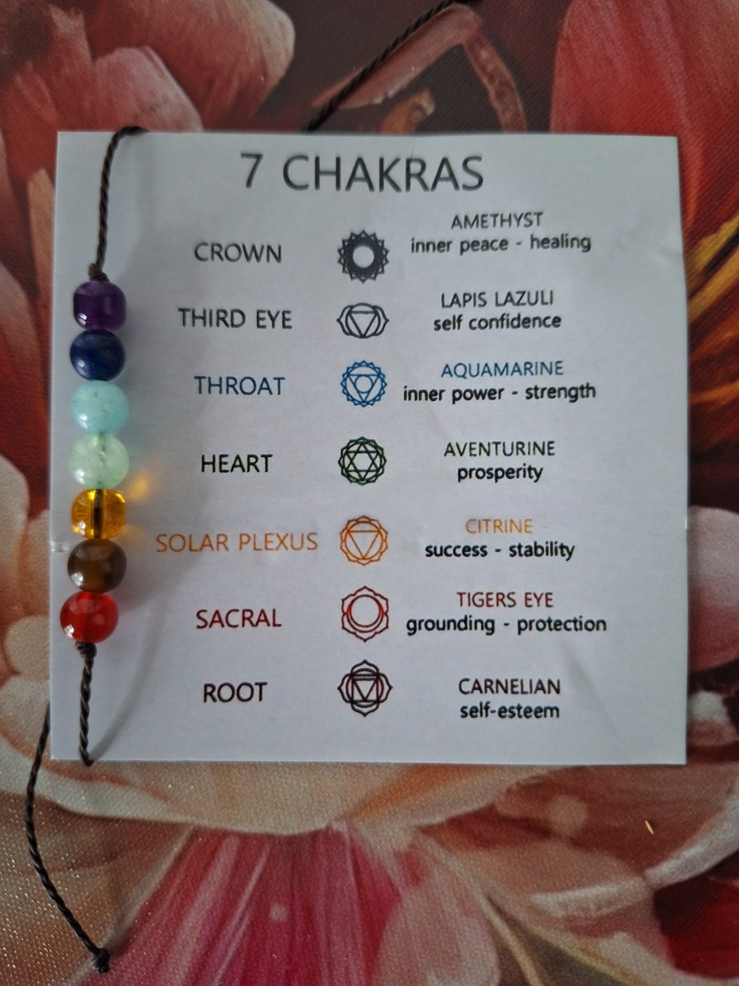 Bracelet 7 Chakras Tressé