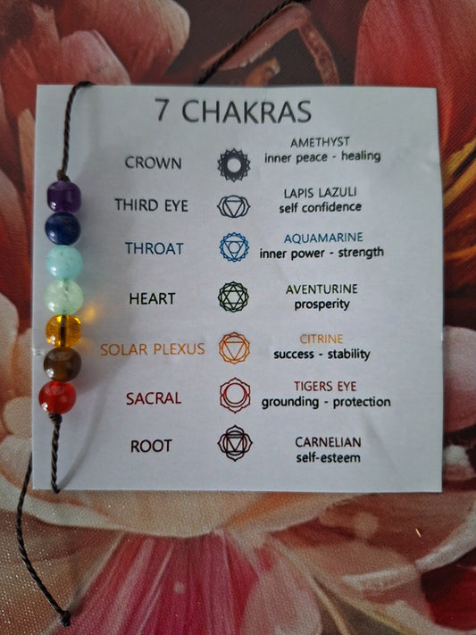 Bracelet 7 Chakras Tressé