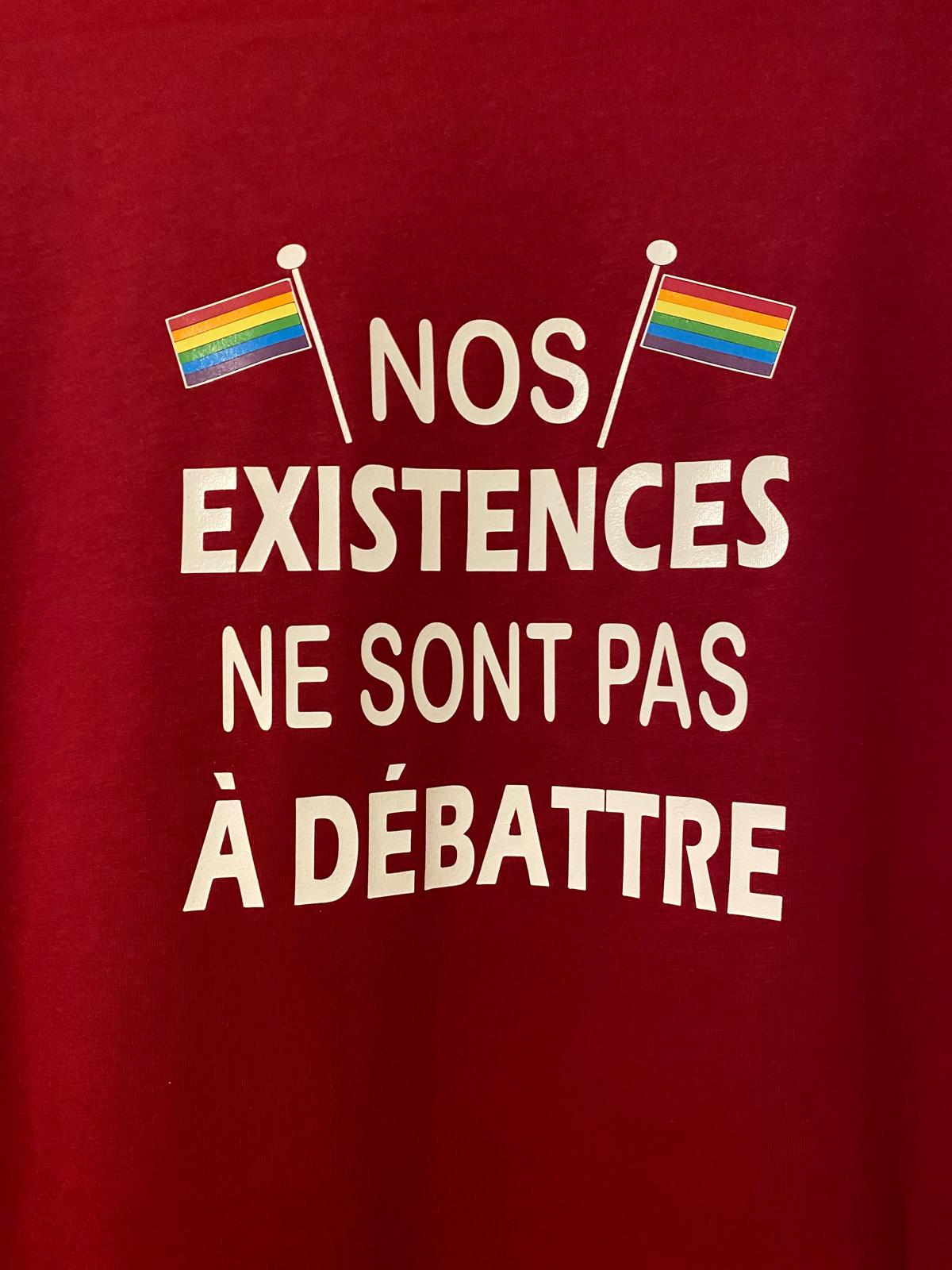 T-shirt Nos existences ne sont pas à débattre